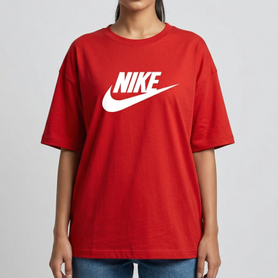 Drop shoulder T-shirt for Women (Red)